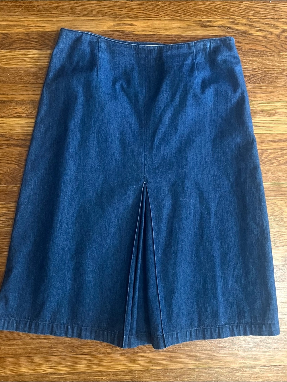 Vtg talbots 12 denim skirt knee length modest country cottagecore cowgirl cotton